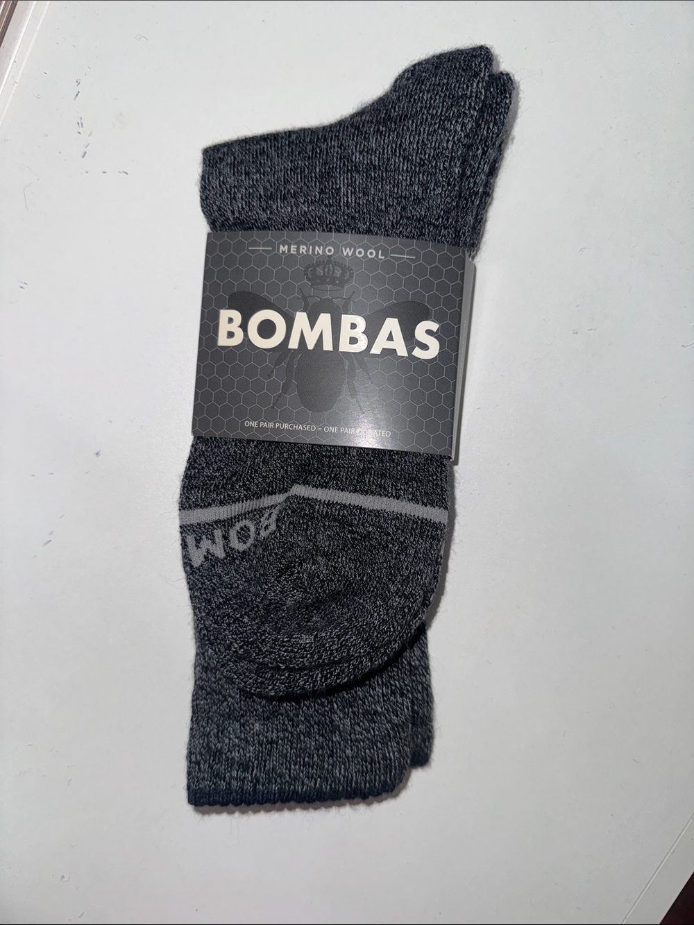 Bombas Men's Crew Socks in Charcoal Gray